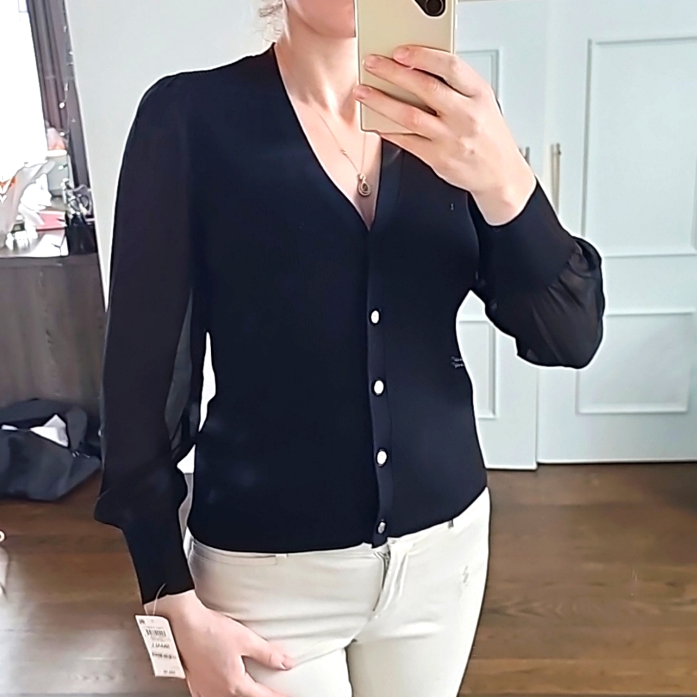 Inc black sweater long sleeves